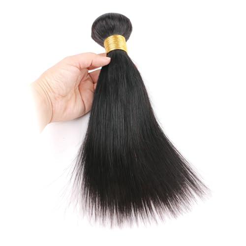 huarisi huarisi Straight Human Hair Bundles For Black Women Brazilian 8 Inch Bundles Human Hair Single 100% Unprocessed Virgin Weave Bundles Human Hair Raw Remy Hair Bundles Natural Black