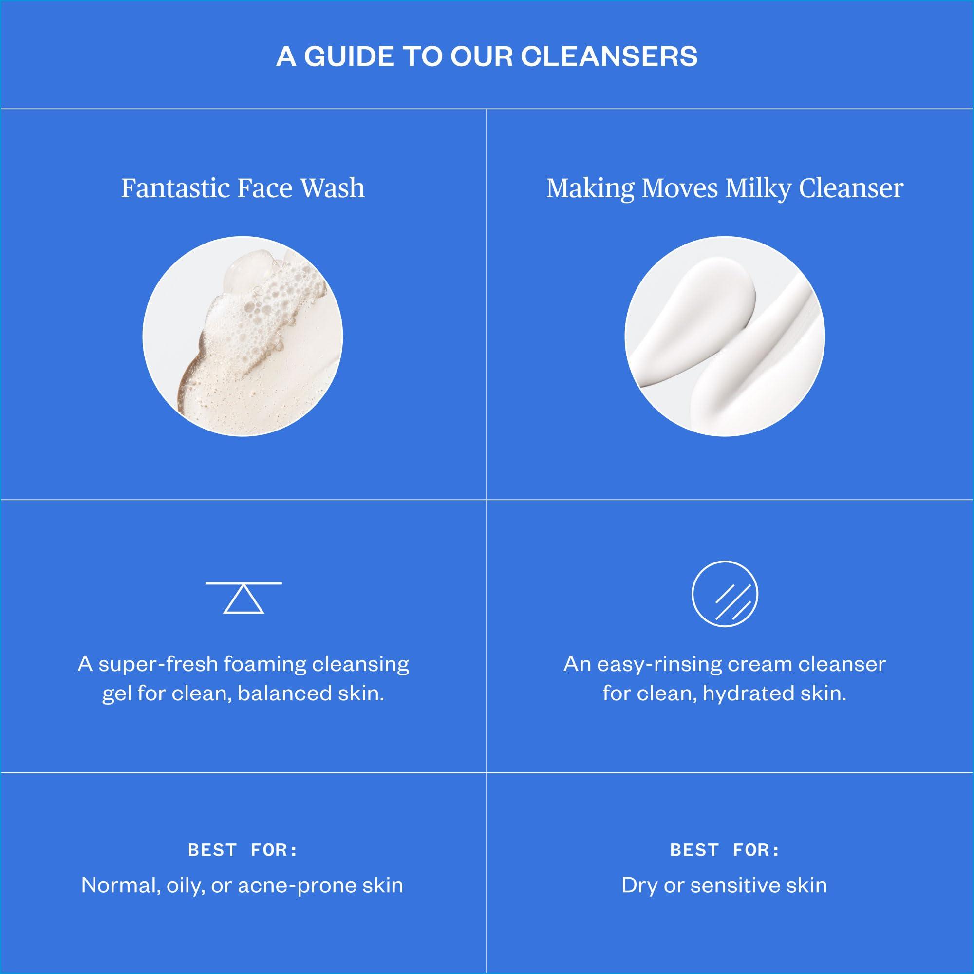 Ursa Major Ursa Major Making Moves Milky Cleanser | Natural, Vegan & Cruelty Free | Daily Non-Foaming cleanser for Normal to Dry & Sensitive Skin | For Men & Women | 3.7 ounces