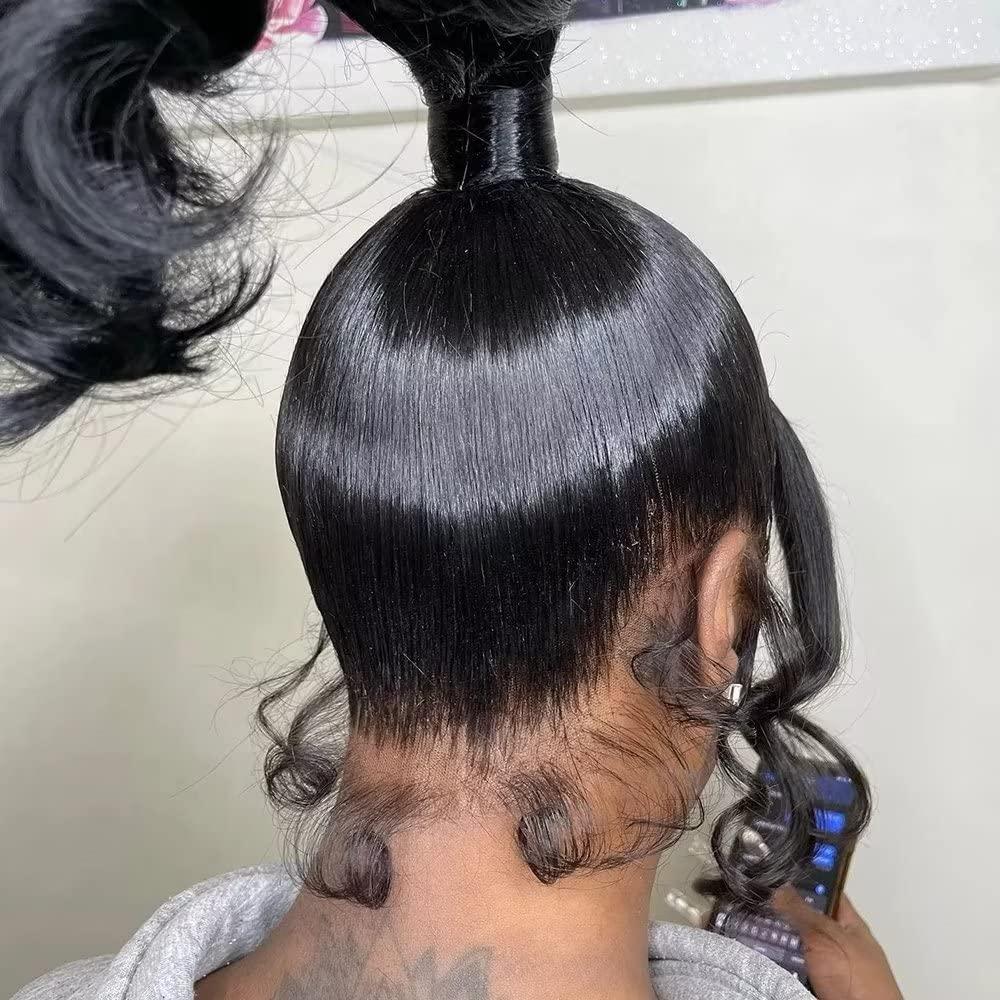 ten chopsticks 360 Lace Frontal Wigs Body Wave 360 Lace Wig Human Hair HD Invisible Transparent Lace Front Human Hair Wig Pre Plucked HD Lace Frontal Wig Brazilian Hair Glueless Wigs For Black Women 18 Inch