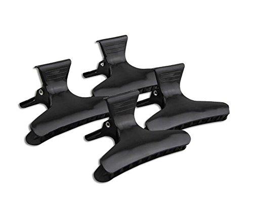 Elandy 12PCS Butterfly Hair Clips-Women Girls Salon Section Clips Hair Claw Clamps Hairpin Styling Accessories Hair Fringe Grip(Black)