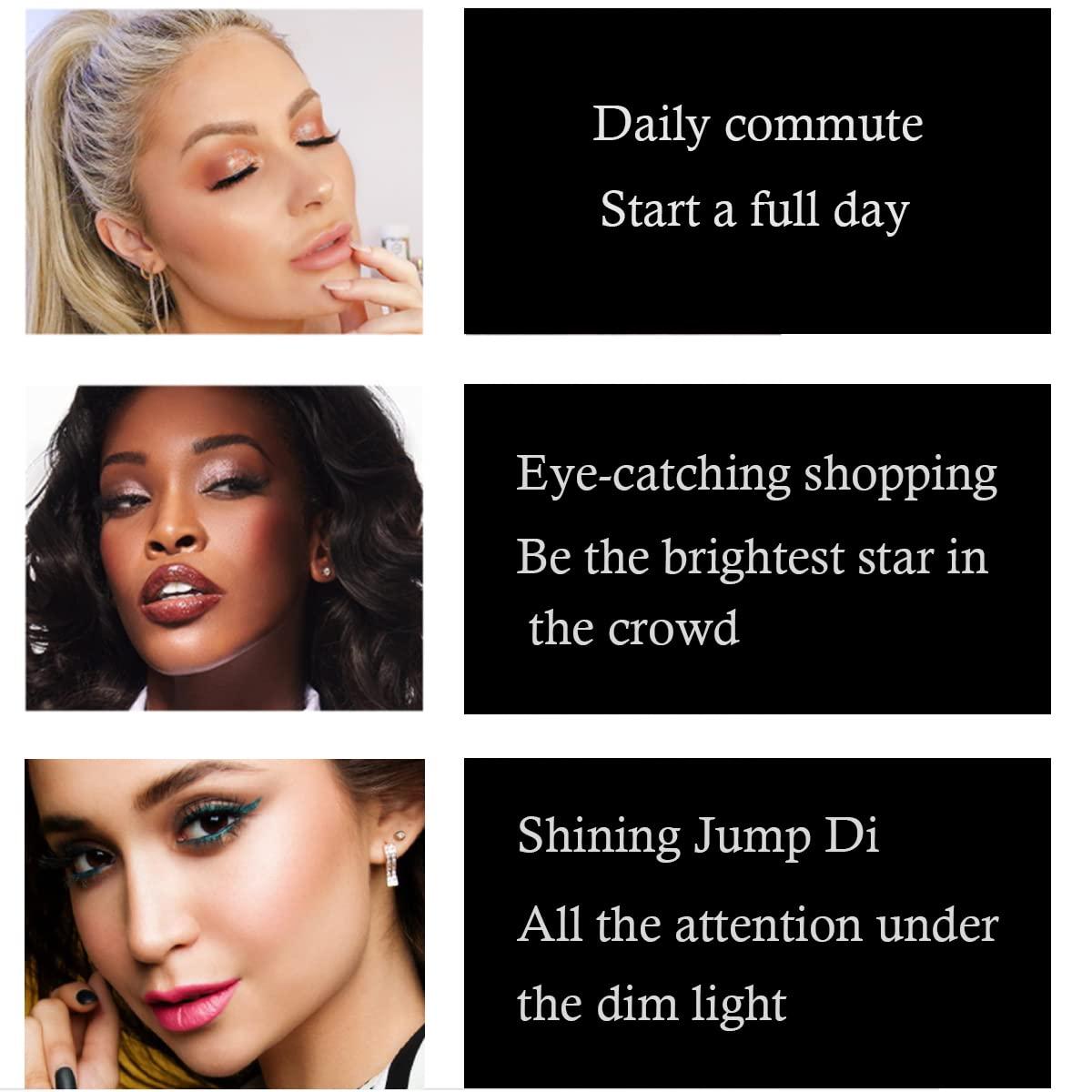 VERONNI VERONNI Liquid Glitter Eyeshadow Set,10 pcs Glitter Eyeshadow Makeup Kit, Metallic Shimmer Liquid Eye Shadow, Long Lasting Waterproof Quick-Drying Colorful Glitter Eye Shadow for Women Girls