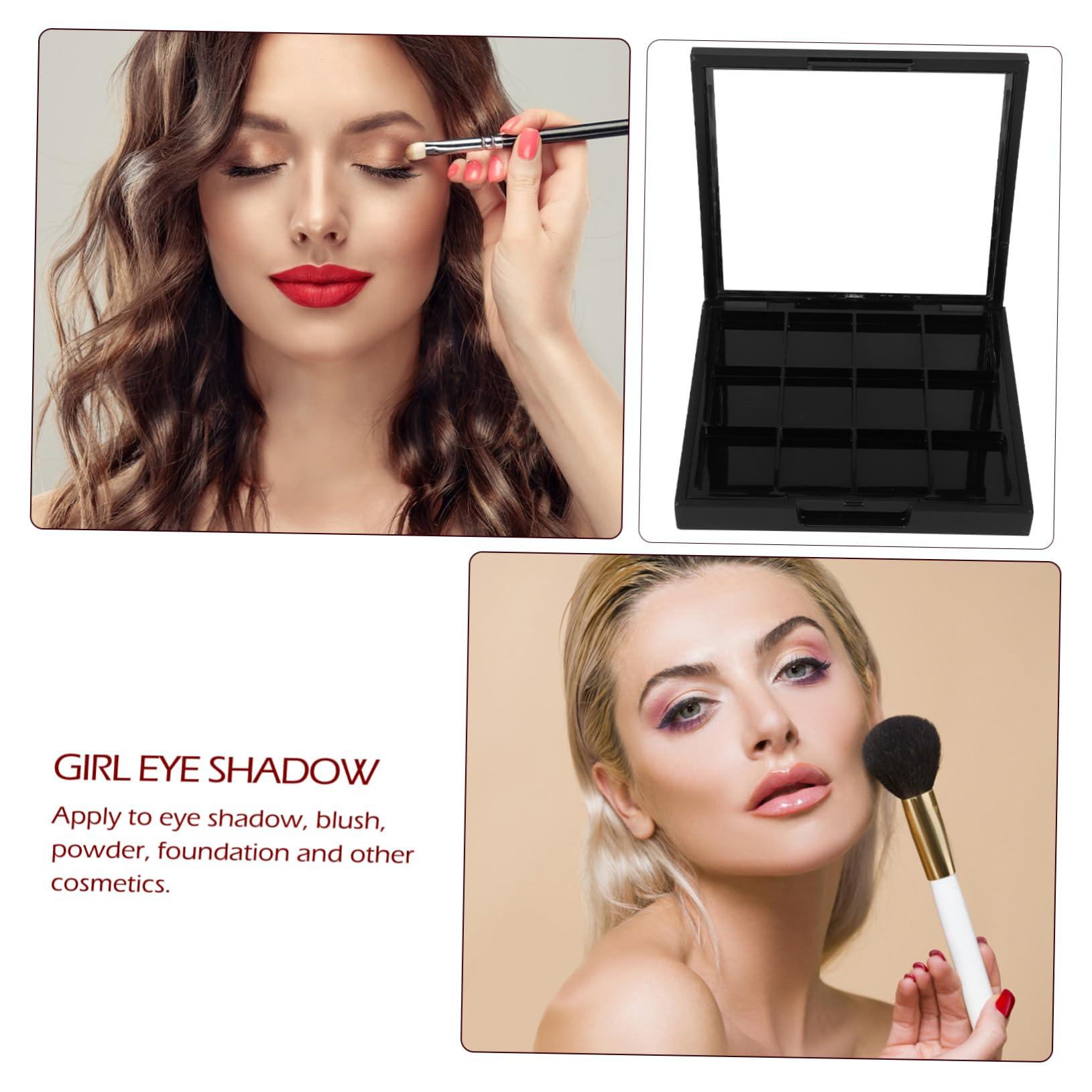 Beaupretty Beaupretty 1PC 12 DIY eyeshadow empty eyeshadow containers makeup eyeshadow compact eyeshadow case empty eye shadow pallet loose powder organizer eyeshadow pallets travel disk make up