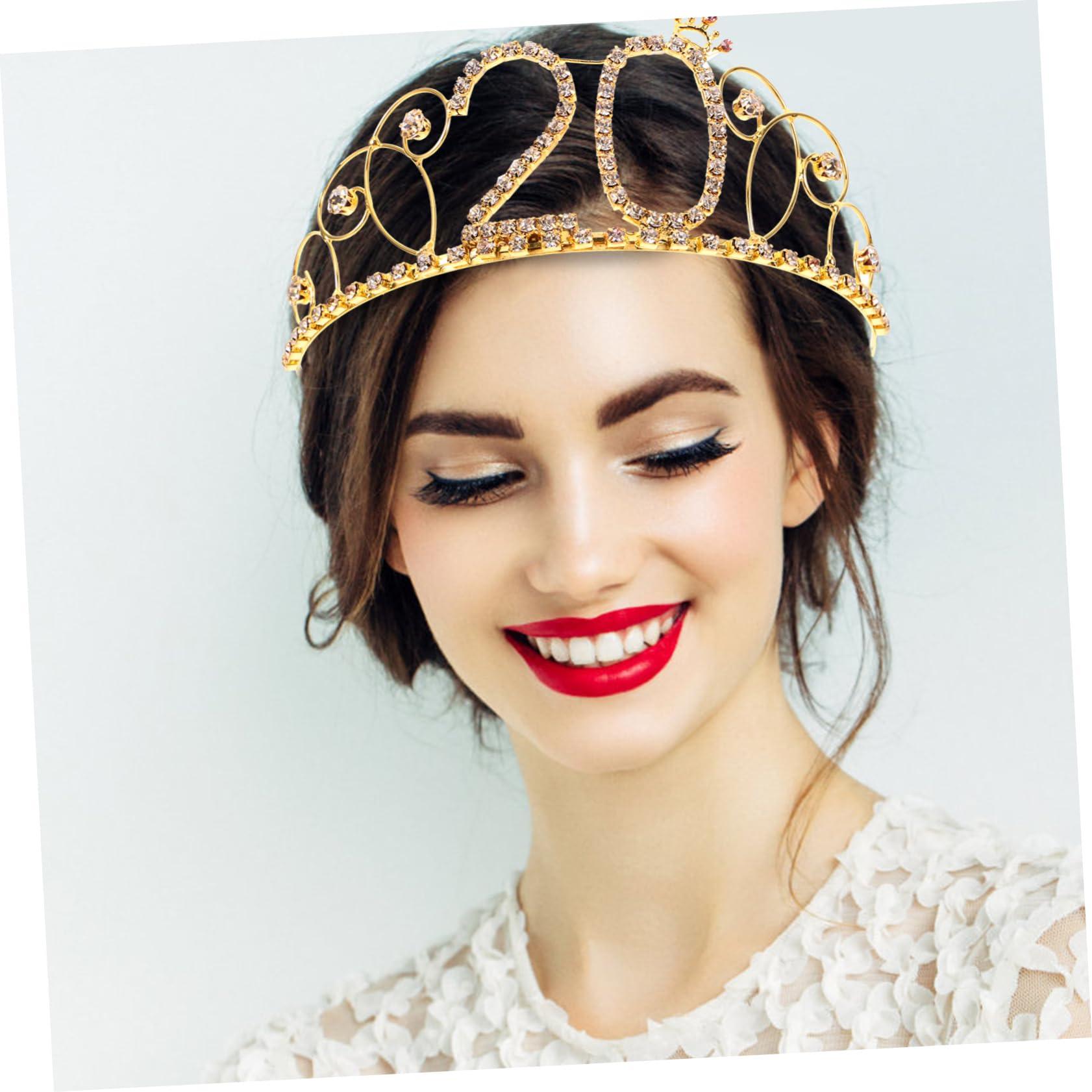 DRESSOOS DRESSOOS 1pc Crown Hair Clasp Party Hair Clasp Birthday Princess Bridal Headpiece Girls Headband Birthday Headband 40th Birthday 20th Birthday Crown for Girls Dress Accessories Dinner Party