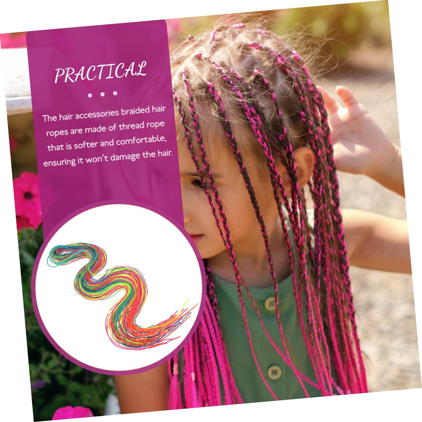 NOLITOY NOLITOY 30pcs Braiding Hair Ties String Soft Thread Rope for Women Accessories Hair Strings for Braids Hair Band Vibrant Design