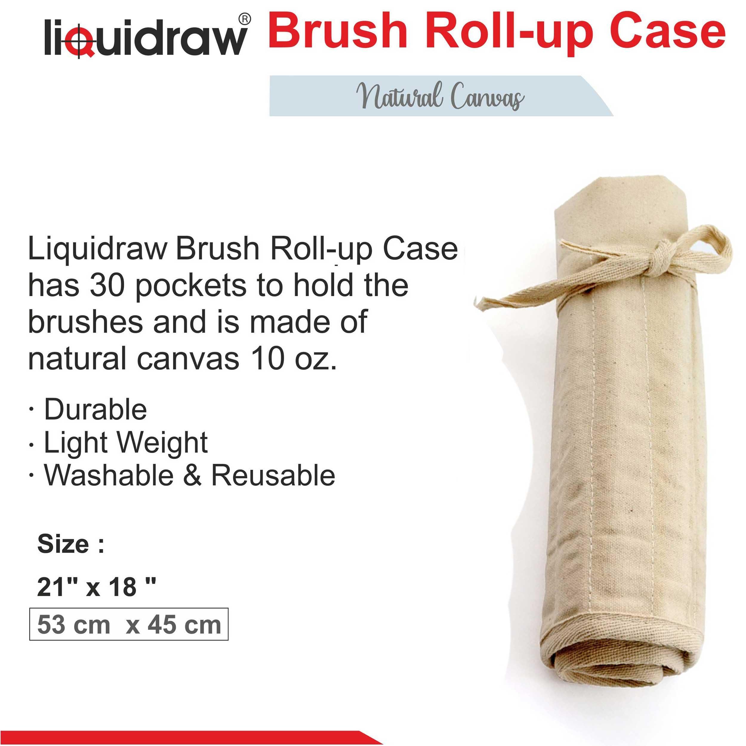 Liquidraw Liquidraw Paint Brush Holder 30 Pocket Roll Up Brush Bag Case Storage Pouch Make up Brush Case