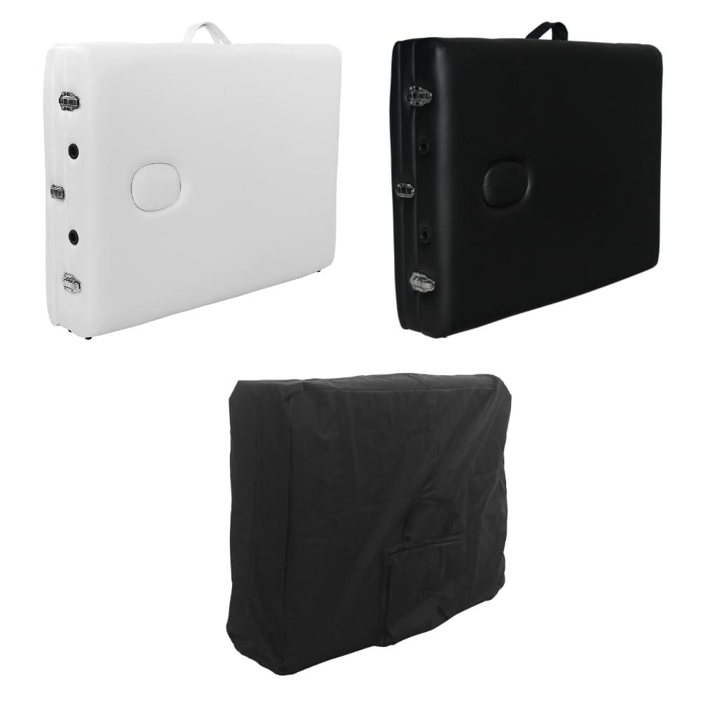 SKINACT SKINACT Portable Massage Table with Reclineable Back (White)