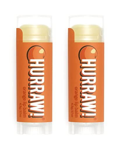 Hurraw! Orange Lip Balm, 2 Pack: Organic, Certified Vegan, Cruelty and Gluten Free. Non-GMO, 100% Natural Ingredients. Bee, Shea, Soy and Palm Free. Made in USA image-1