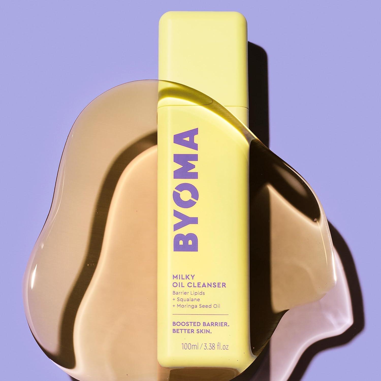 BYOMA BYOMA Milky Oil Cleanser - Hydrating Facial Cleanser for Skin Barrier Repair - Tri-Ceramide Face Wash for Sensitive Skin & All Skin Types - Deeply Hydrated Skin, No Oily Residue - 3.38 fl oz