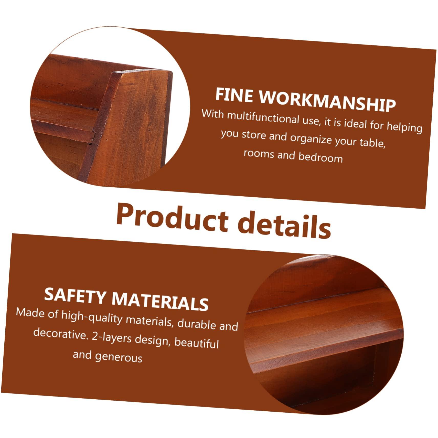 POPETPOP POPETPOP 1pc Multi-layer Shelf Bin Marker Organizer Organiser Mouse Computer Desktop Pantry Pen Holder for Desk Make Dividers Accessories Unique Foil Storage Shelving Cosmetics Rack Wood