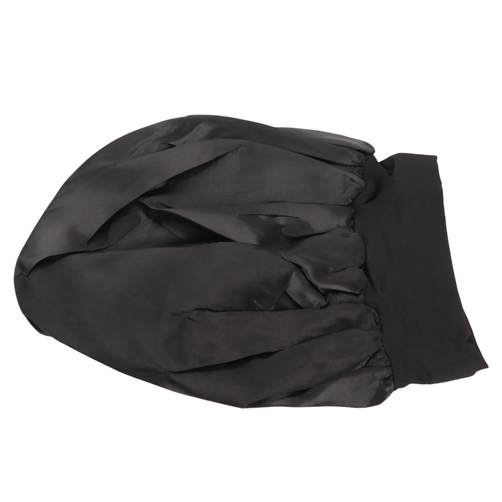 Kuuleyn Kuuleyn Waterproof Bath Caps Shower Caps Black Shower Caps Wide Brim Shower Caps Reusable Bath Hair Cap for Ladies Men and Kids