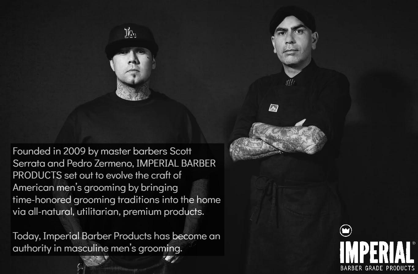 Imperial Barber Imperial Barber Grade Gel Pomade - All Day Strong Hold, No Flaking, Water Based, Reactivatable - Natural Men\'s Hair Styling Product 12oz