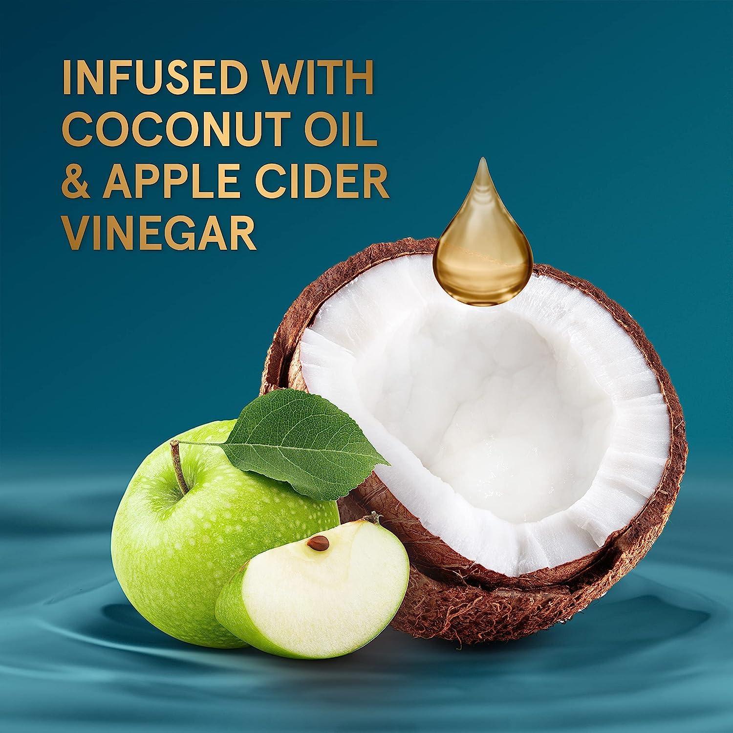 Head & Shoulders Head & Shoulders Royal Oils Moisturizing Shampoo, Anti Dandruff Treatment for Natural, Curly, and Coily Hair, with Coconut Oil and Apple Cider Vinegar, Sulfate, Paraben & Dye-Free, 12.8 Fl Oz