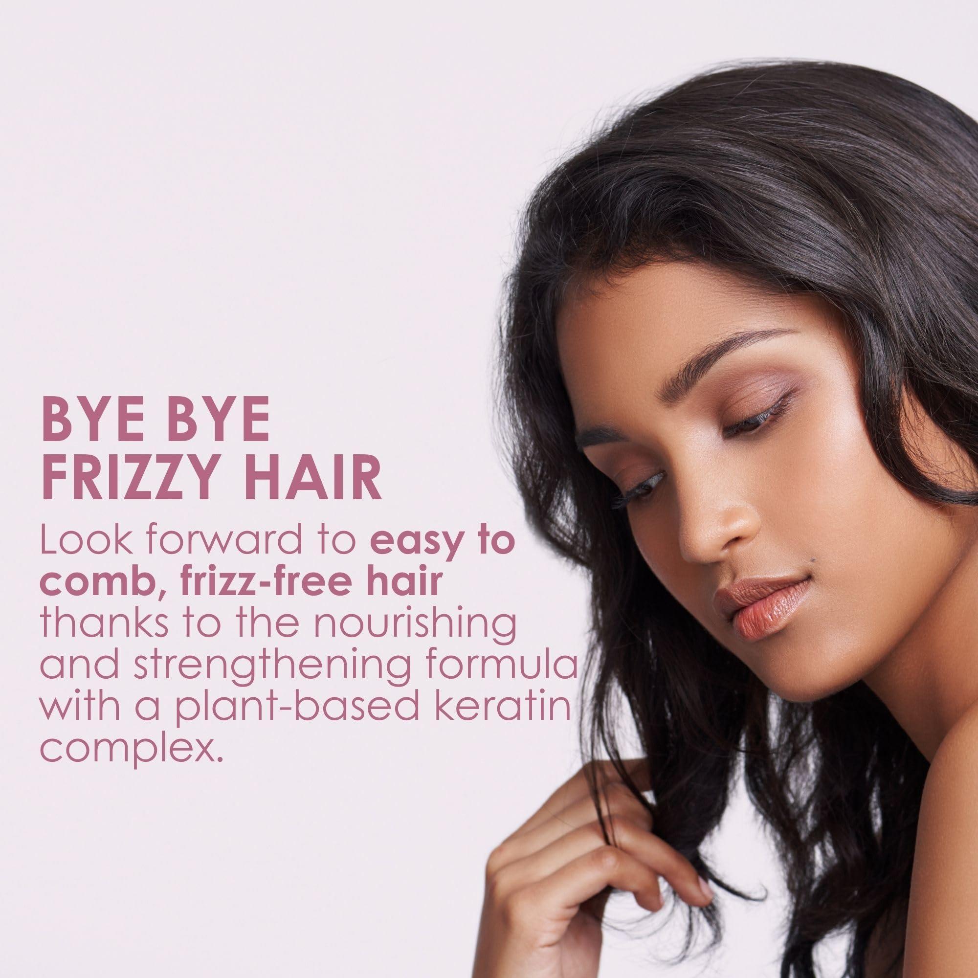 Jean & Len Jean & Len Almond & Keratin Shampoo and Conditioner Set, for structurally damaged hair, tames frizz, protects against hair breakage, without parabens & silicones, vegan, 2 x 10.14 Fl.OZ.