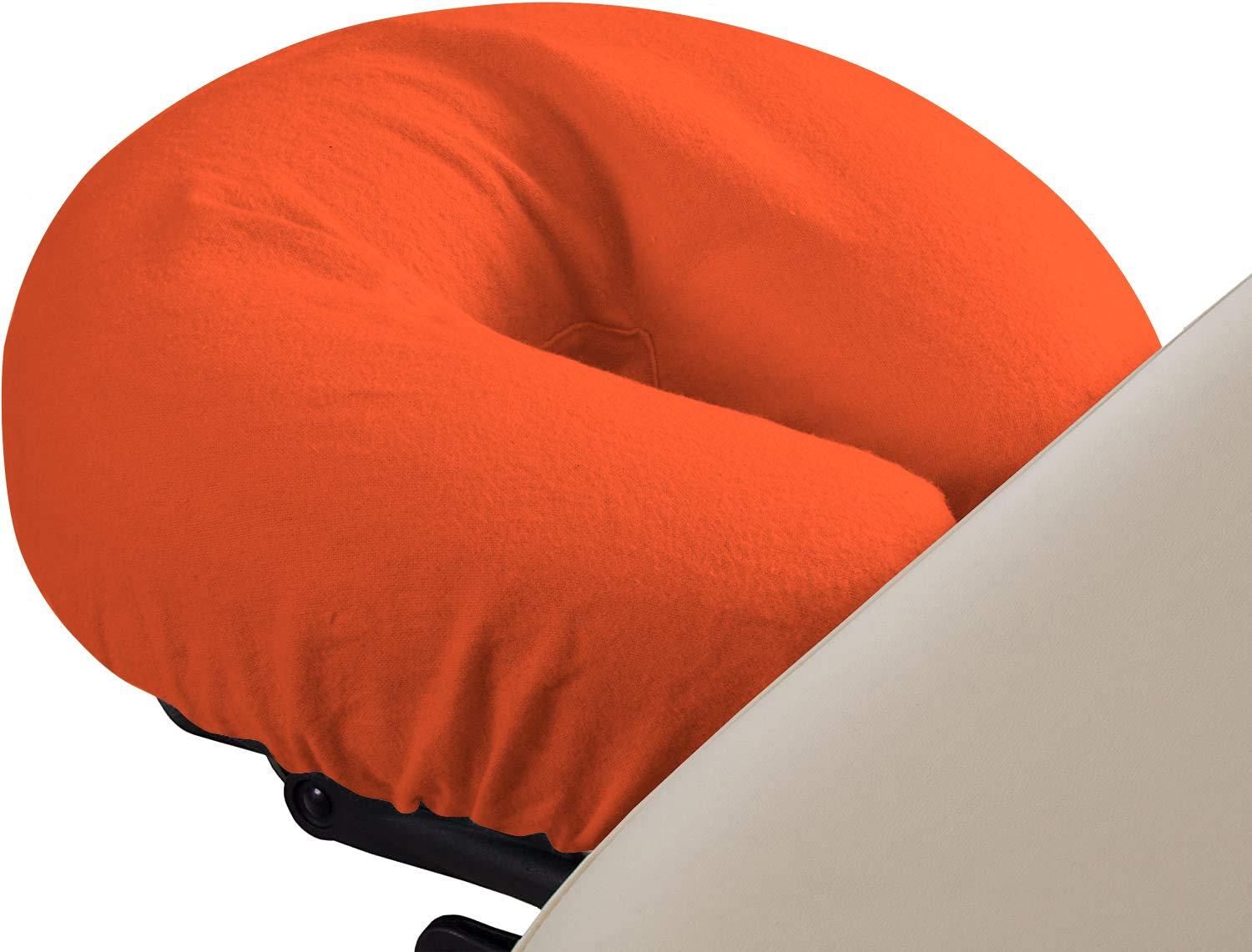 High Kotton High Kotton 3-Piece Egyptian Cotton Massage Table Sheet Set - Facial Bed Cover - Includes Flat and Fitted Sheets with Face Cover - Orange