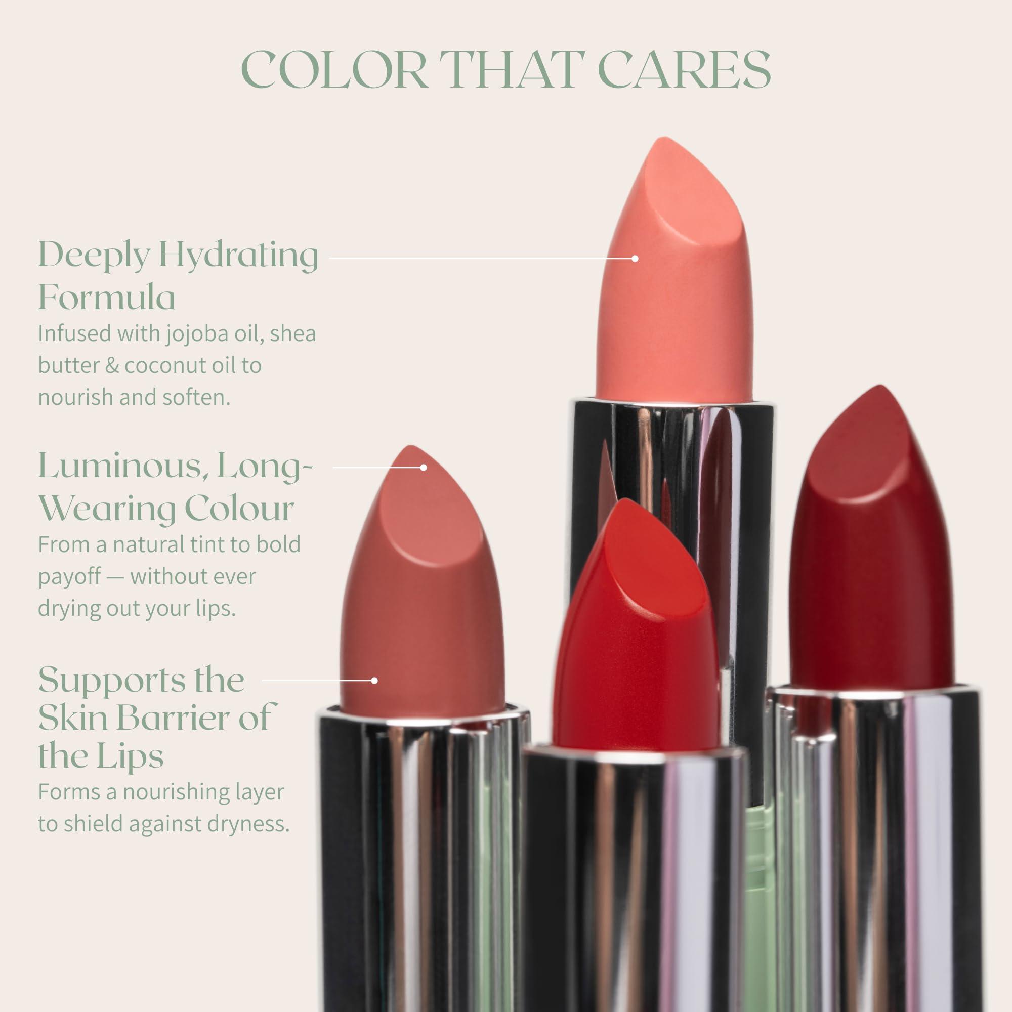 NATURABLOOM NATURABLOOM Vegan Lipstick (Petalia) - Sensational One-Stroke Long Lasting Lipstick from Natural Oils & Butters Full-Coverage Lip Color with Shea Butter & Coconut Extact - Premium Hydrating Lipsticks