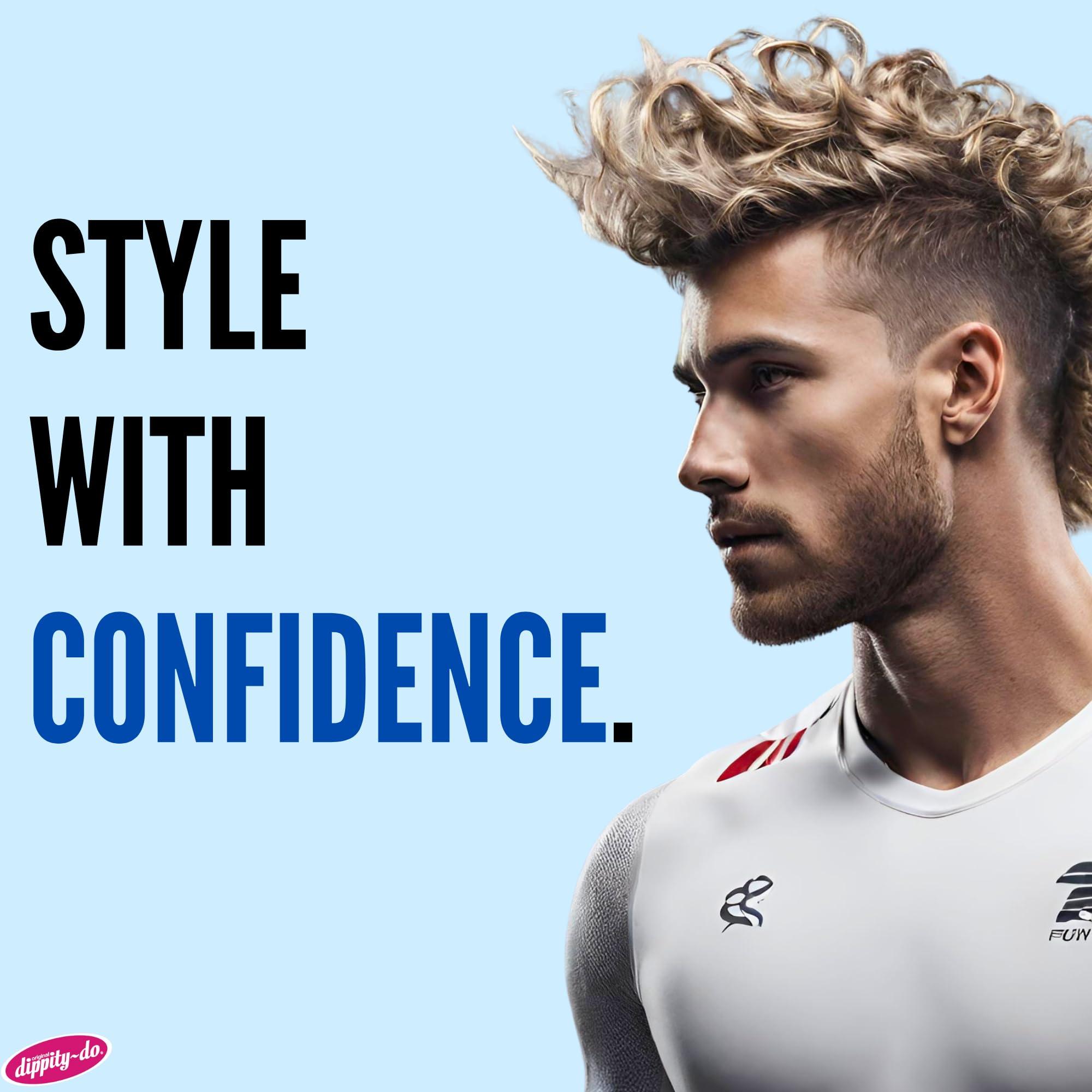 Dippity Do Dippity Do Power Gel - Men\'s Strong Hold Hair Gel - High Shine, Natural Feel and Non-Flaking - Formulated with Panthenol, Argan Oil, Olive Oil and Tea Tree Oil - 350 mL/11.8 fl oz