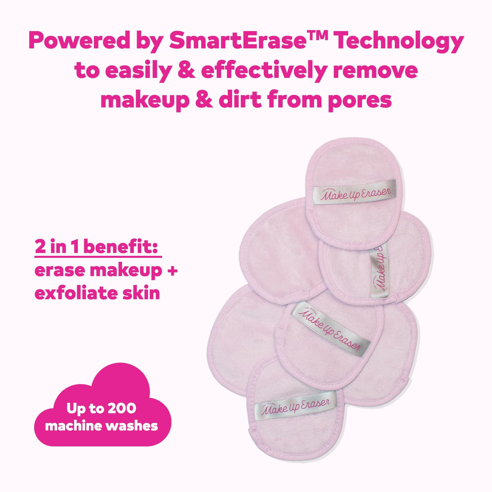 MakeUp Eraser The Original MakeUp Eraser, 7-Day Set, Erase All Makeup With Just Water, Including Waterproof Mascara, Eyeliner, Foundation, Lipstick, Sunscreen, and More! (Silver Infused), 7ct.