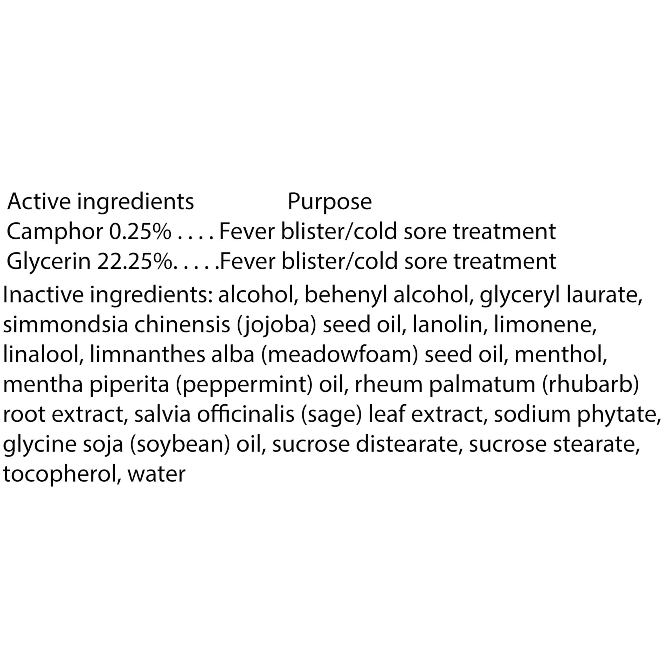 Burt's Bees Burt's Bees Cold Sore Treatment with Rhubarb and Sage Complex, 0.07 Ounce (Pack May Vary)