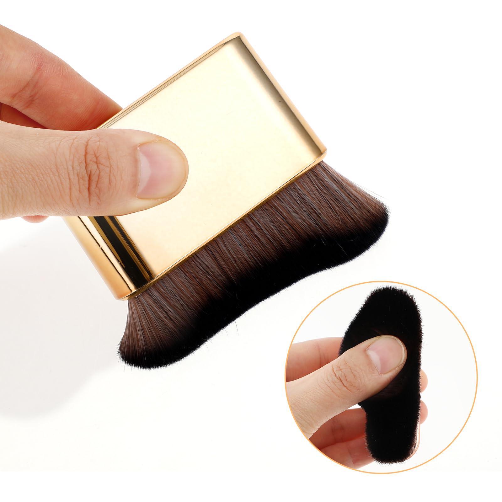 Molain Molain Self Tanner Brush, Large Kabuki Brush for Body, Sunless Tanner Makeup Brushes, Face Makeup Brush for Foundation, Blusher, Shadow, Bronzer (Gold)