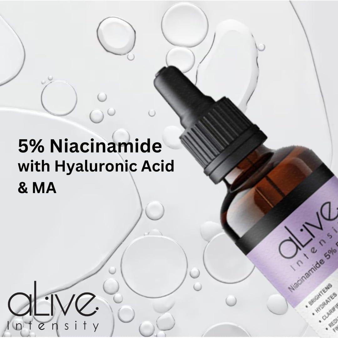 Alive Intensity Niacinamide Face Serum 5% Advanced Skincare - Niacinamide Face Serum Brighten & Glow Ordinary Face Serum For Anti-Wrinkle, Hydrates & Clarifies