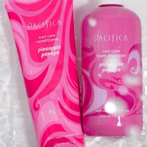 Pacifica Pacifica Curly Hair Conditioner - Pineapple Papaya Curls Hair Care Treatment, Designed to Enhance Natural Curls, Color-Safe, Vegan & Cruelty-Free Dermatologist Tested