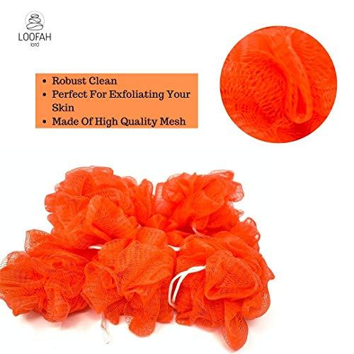 LOOFAH LORD Loofah Lord 12 Red Bath or Shower Sponge Loofahs Pouf Mesh Wholesale Bulk Lot
