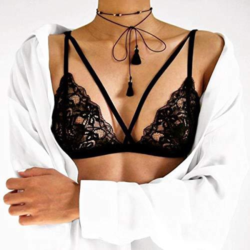 Doubnine Doubnine Choker Black Silver Bead Tassel Wrap Necklace Sexy Gothic Boho Women Accessories