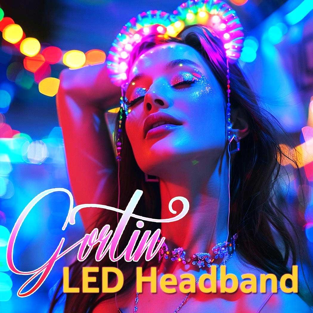 GORTIN GORTIN Light Up Star Headband LED Headpiece Glow Costume Rave Hair Accessories for Women