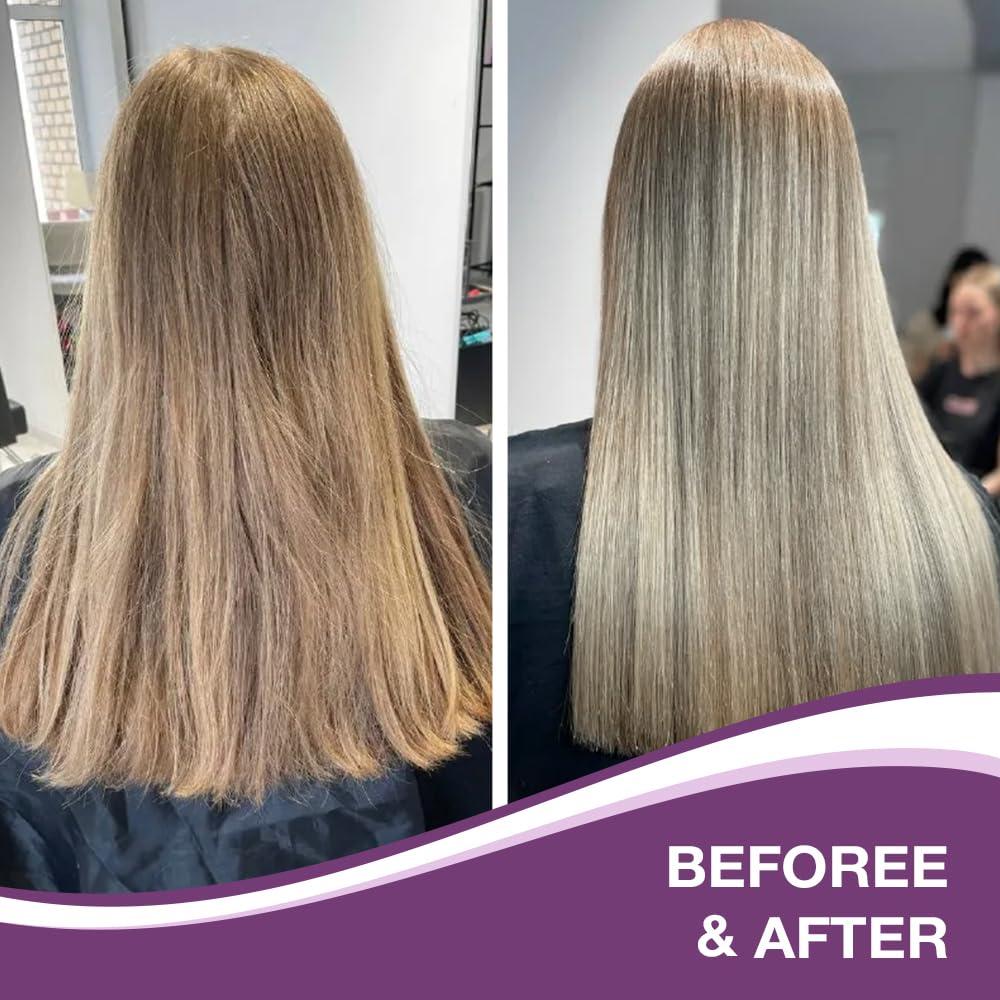 Karseell Karseell maca power Purple Hair Mask Professional Neutralizes Brass & Yellow Tones For Blonde Silver Gray Highlighted Hair 16.90 oz 500ml