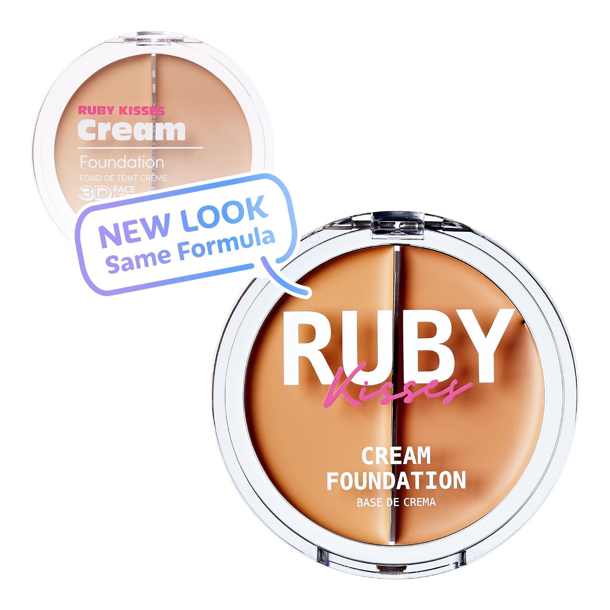 Ruby Kisses Ruby Kisses 3D Face Creator Cream Foundation & Concealer, 12 Hours Long Lasting, Medium to Full Coverage, Non-Greasy, Ideal for Makeup & Contour Palette (Level 4)