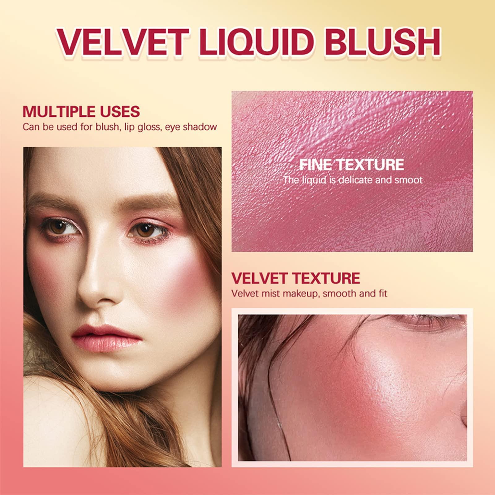 BEFIVECOK BEFIVECOK Liquid Blush, Natural Matte Velvet Finish, Soft Cream Liquid Face Blush For Cheeks, Skin Tint Blush Makeup, Long Lasting Lightweight Blendable Blush (#01 Nude Pink)