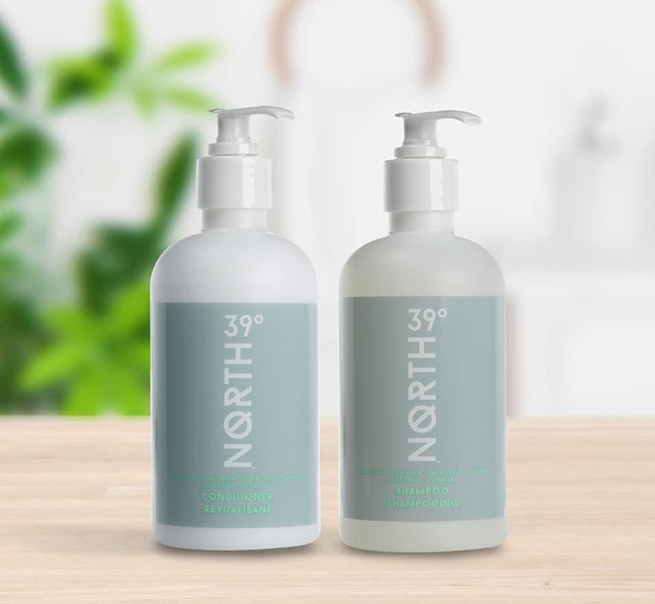 39° North 39 North Shampoo & Conditioner Set - Eucalyptus & Lavender Scent - Courtyard by Marriott and Residence Inn Hotels - Cleansing & Moisturizing - All Natural - 8.5oz - Hair Care Set
