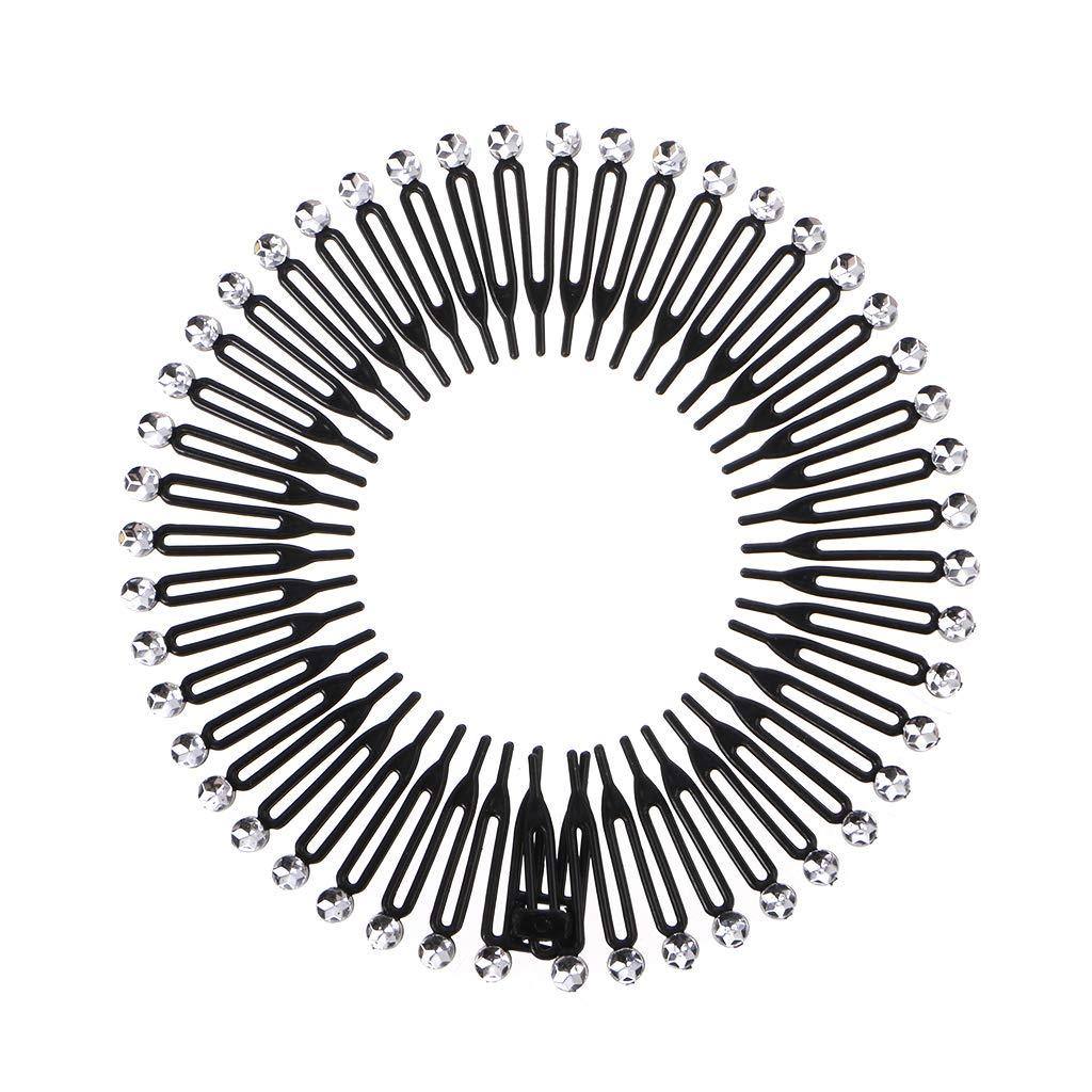 VIccoo VIccoo 5Pieces/Lot Cute Plastic Full Circle Stretch Flexible Hair Comb Teeth Headband Hair Band Clip - 2#