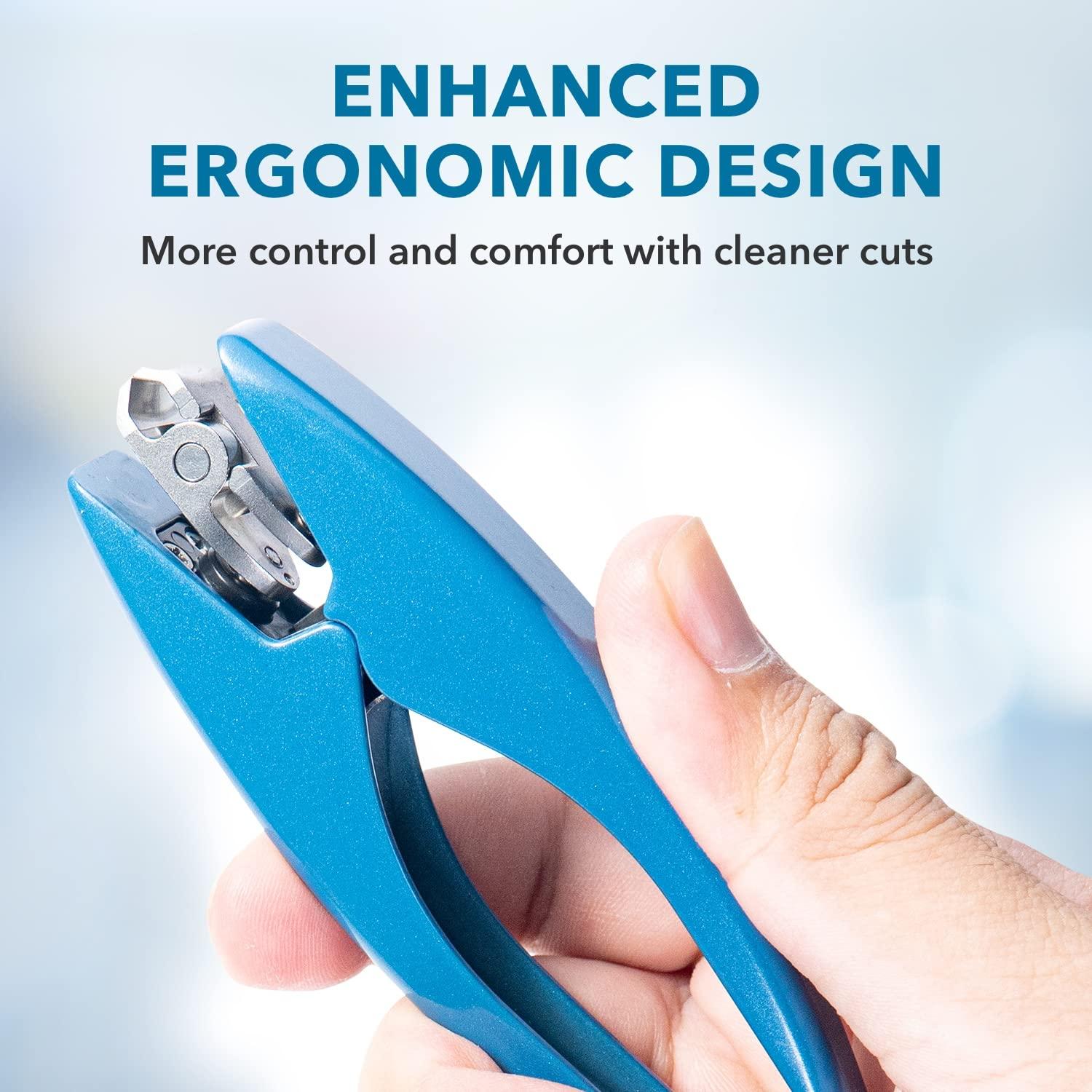 Azurro ClipperPro Omega Fingernail Clipper - Ergonomic Large Nail Clippers for Women & Men | Heavy-Duty Nail Cutters | Fingernail Clippers with 180 Swivel Head (Ice Blue Edition)