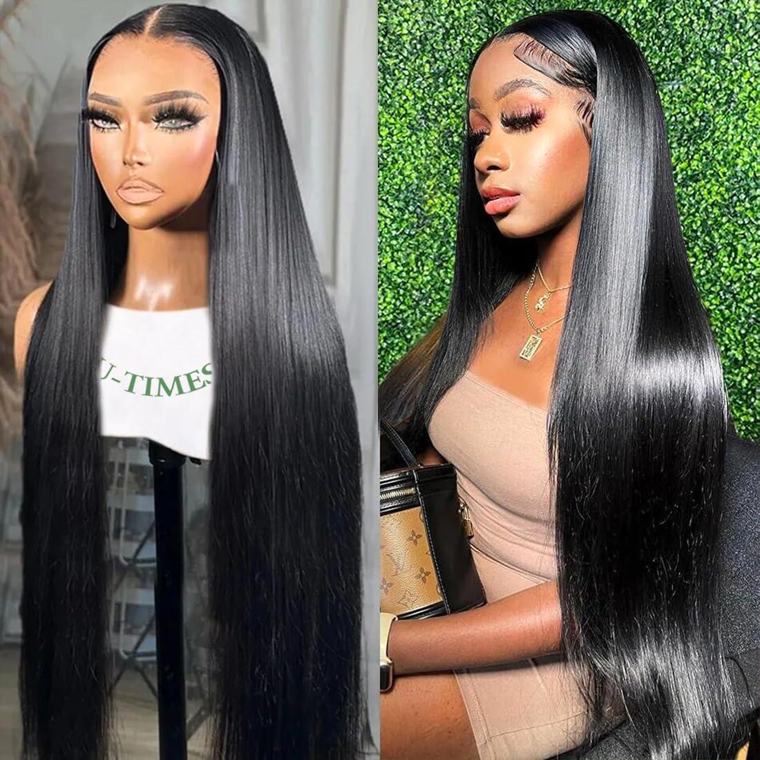 RXY RXY 200 Density 30 Inch 13x6 HD Lace Front Wigs Human Hair,Straight Full Lace Frontal Human Hair Wigs Pre Plucked For Black Women,Brazilian Virgin Human Hair Wig Can Be dyed & bleached