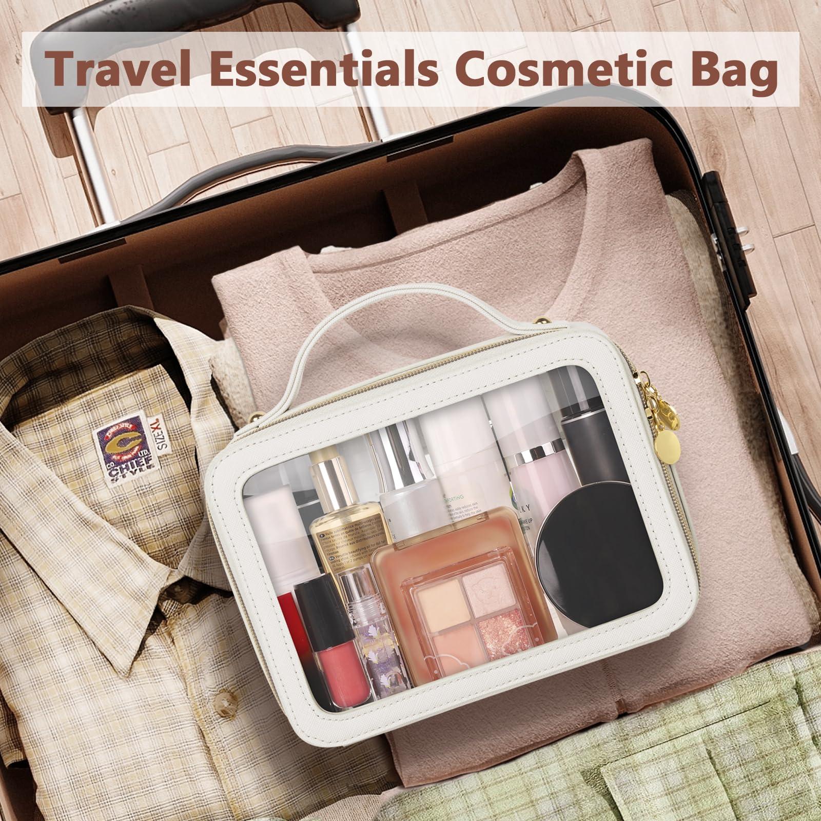 Soimeat Soimeat Small Clear Makeup Bag and Medium Clear Makeup Bag, Waterproof Square Make Up Bag Pouch, Toiletry Bag for Travel, Car and Women