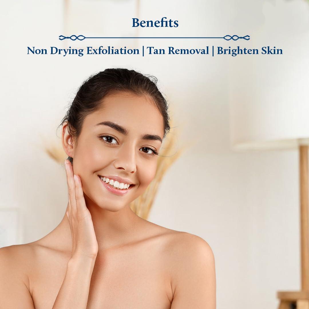 Blue Nectar Blue Nectar Tan Removal Cream Scrub for Women & Men | Daily Facial Scrub for Exfoliation | For All Skin Types | Ayurvedic Kumkumadi Oil Face Exfoliator (16 Herbs, 1.7 Fl Oz)