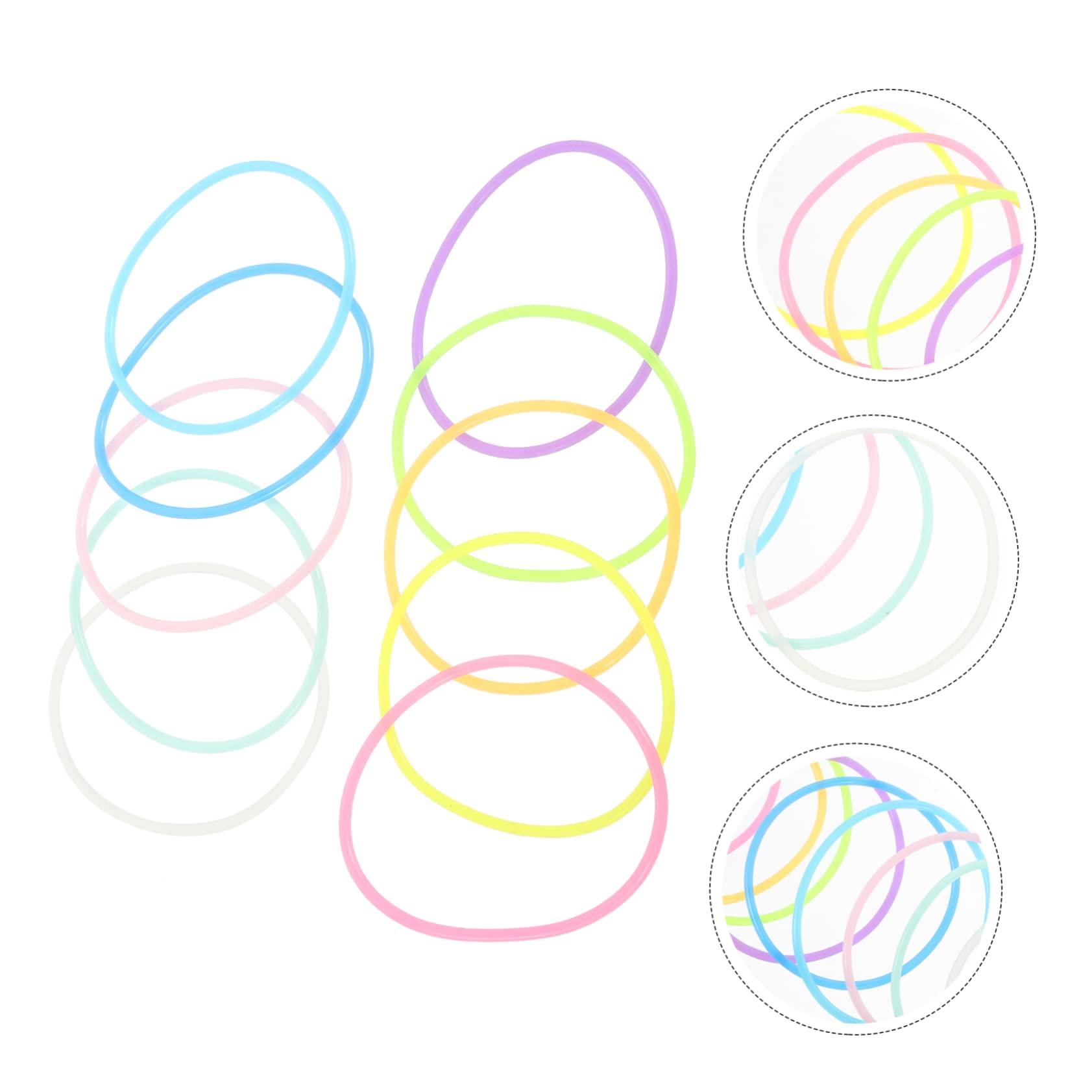 ABOOFAN ABOOFAN 150 Pcs Luminous Silicone Bracelet Women Bracelets Ponytail Hair Rubber Ties Bracelets for Women Wide Kids Rubber Bands for Hair Silicone Bands Elastic Band Girl Office