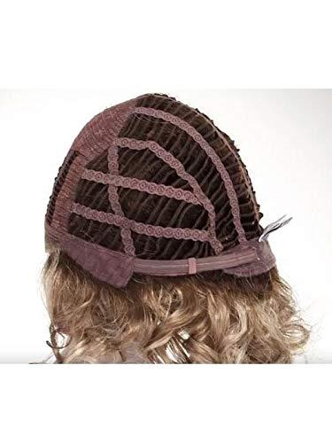 Ellen Wille Jamila Plus Wig Color Bernstein Rooted - Ellen Wille Wigs 7\" Mid Length Curly Volume Templae Lace Front Synthetic Natural Hairline Average Cap Bundle MaxWigs Hairloss Booklet