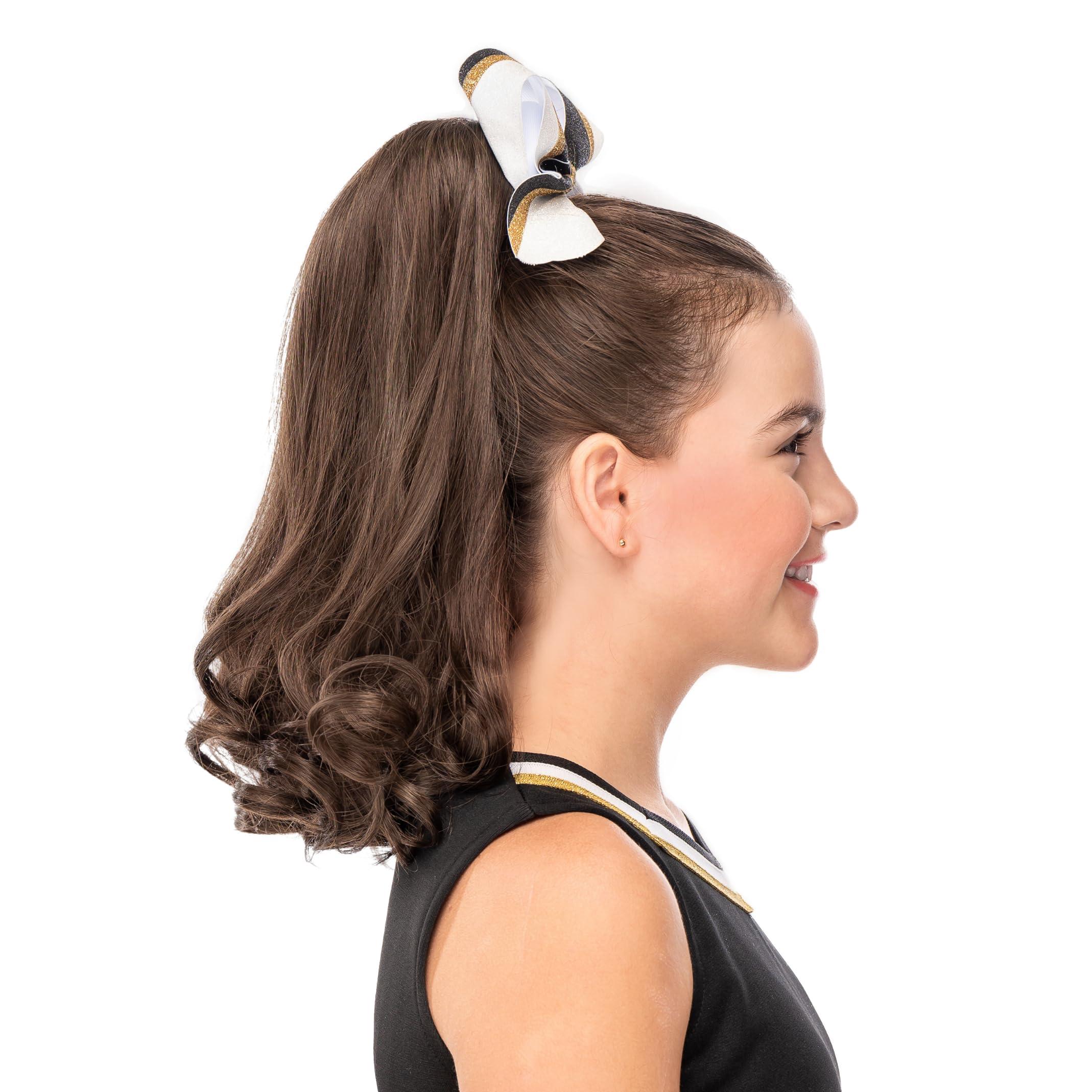 Girly Curls Curly Cheerleader Hairpiece for Cheer and Dance (Sunshine)