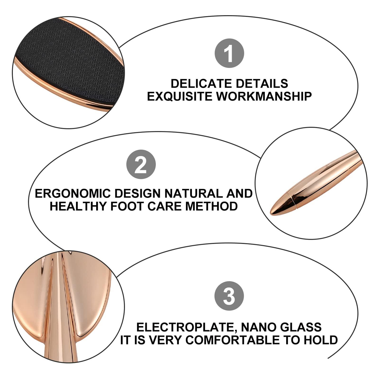 POPETPOP POPETPOP Hard Skin Remover Electric Foot Dead Skin Remover Tool Foot Skin Remover Tool Rose Gold Pedicure Set