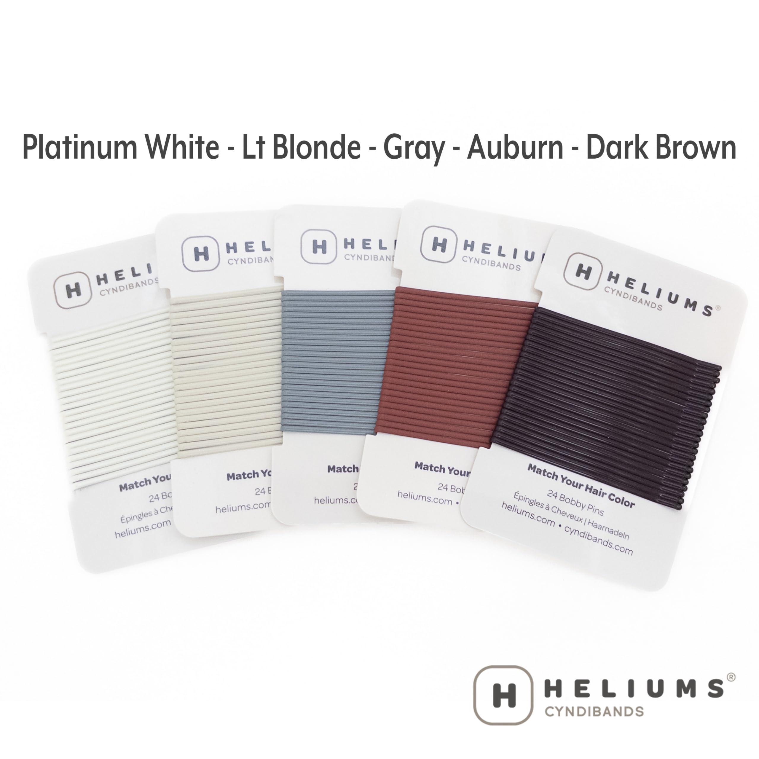Heliums Heliums Large Bobby Pins - Dark Brown - 2.5 Inch Extra Long Straight Hair Pins, Enamel Coated - 24 Count