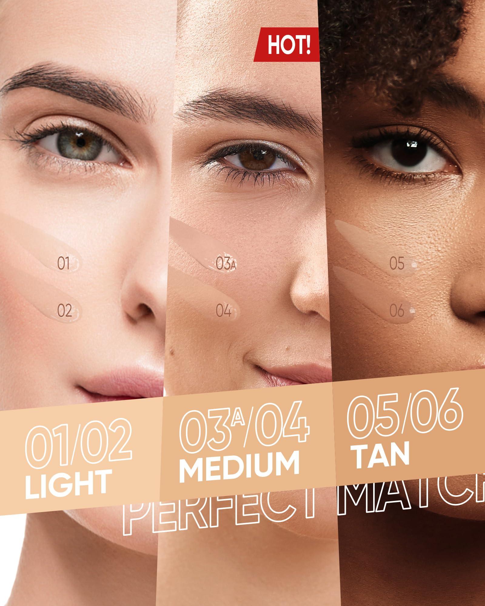 SKINTIFIC SKINTIFIC Cushion Foundation | Cover All Perfect Air Cushion | SPF 35 PA++++ | Oil-Control Waterproof Fondation Sweatproof Matte Finish Poreless Foundation Flawless BB Cream CC Cushion Makeup