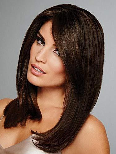 Raquel Welch & Maxwigs Simmer Wig Color RL14/22SS SHADED WHEAT - Raquel Welch Wigs 11.5" Mid-Length Lob Bob Tapered Ends Unstructured Waves Tru2Life Heat Friendly Synthetic Lace Top Bundle Comb, MaxWigs Hairloss Booklet