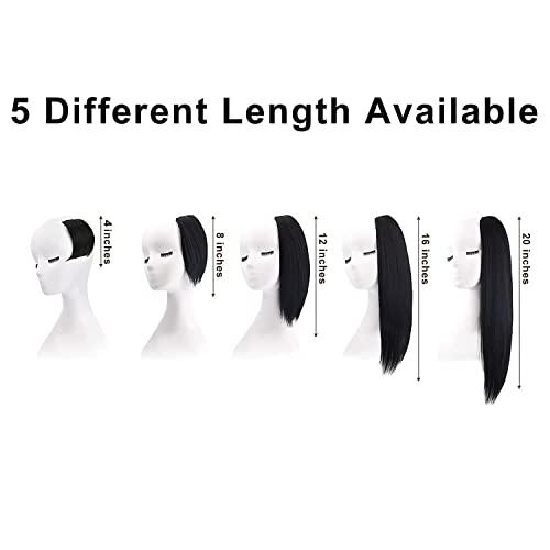 REECHO REECHO 2 pack 4 inch Short Thick Hairpieces Adding Extra Hair Volume Clip in Hair Extensions Hair Topper for Thinning Hair Women Color Golden Blonde with Highlights