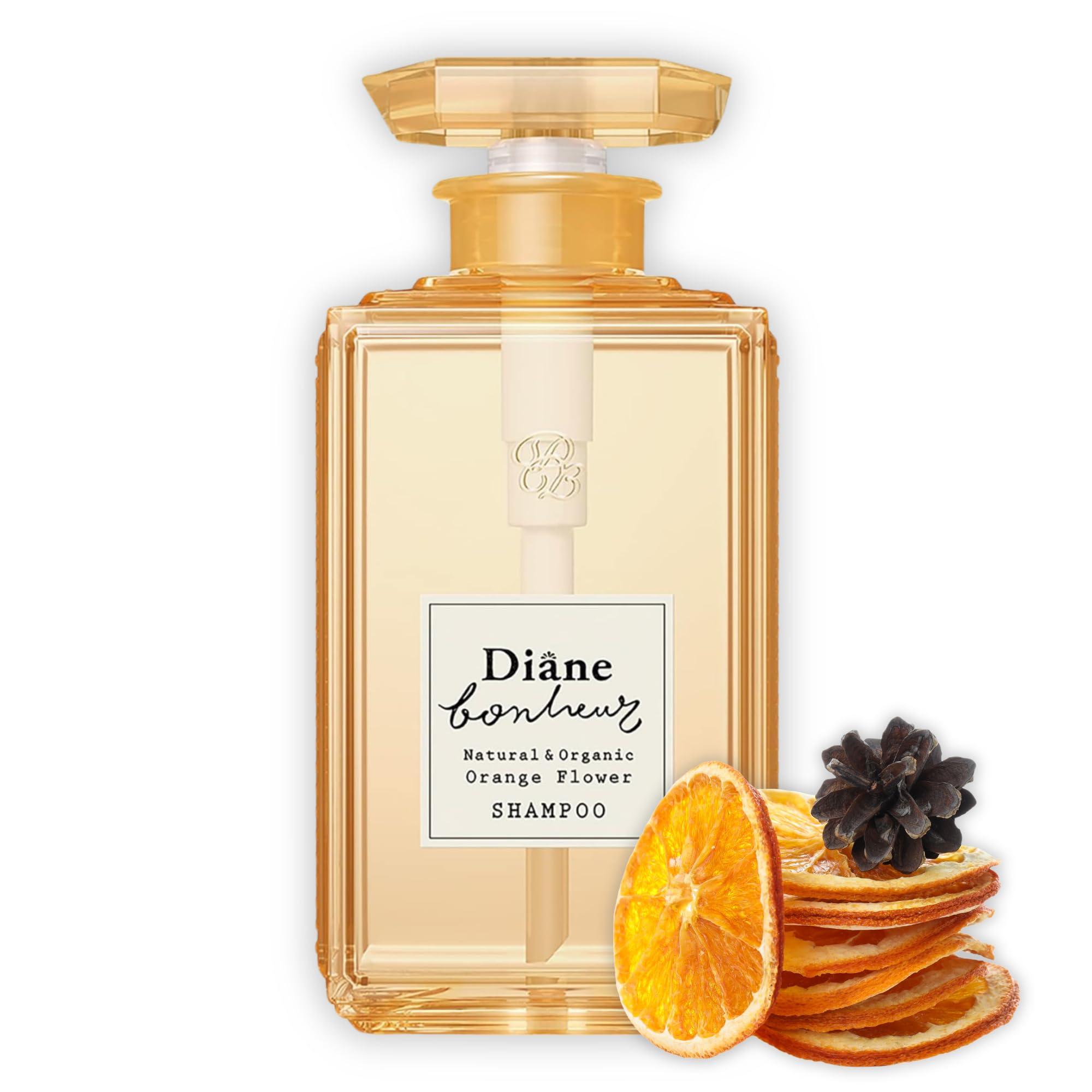 Moist Diane Diane Bonheur Natural Orange Flower Hydrating Hair Shampoo, Gentle Cleansing Hair & Scalp for Men & Women Soft Haircare, Japanese Clarifying Moisture Frizz & Dry Hair Control, 16.9 Fl Oz/500 mL