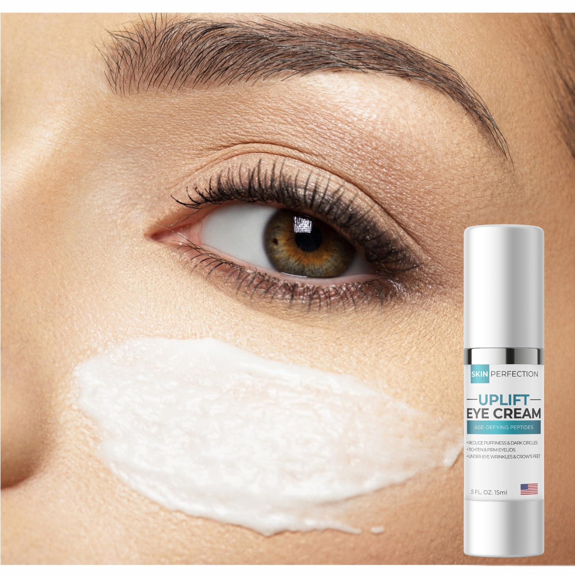 Skin Perfection Revitalize Your Eyes: Uplift Anti-Aging Eye Cream for Dark Circles, Wrinkles & Puffiness Copper Cream Peptide Complex Haloxyl Lift Tighten Droopy Lids Argireline Matrixyl Pepha Tight .5 oz
