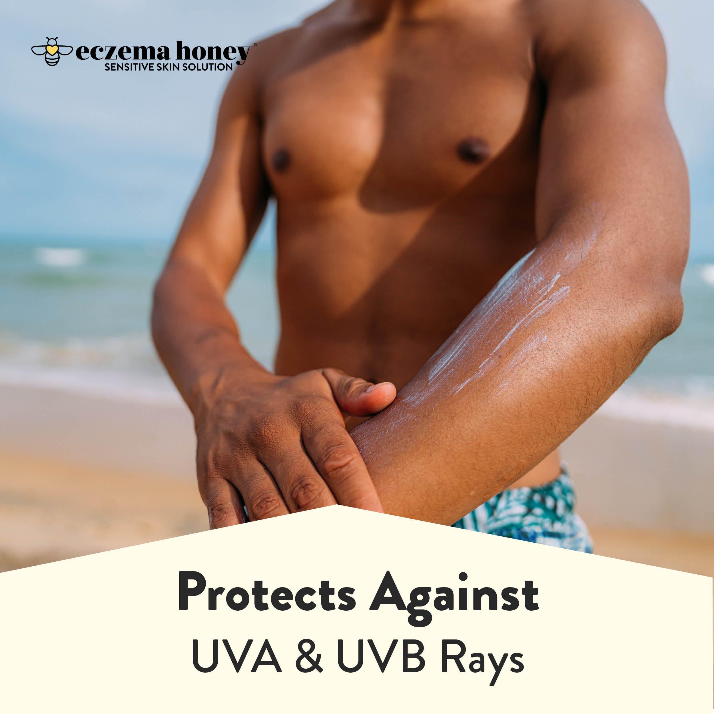 ECZEMA HONEY Eczema Honey Hydrating Mineral Sunscreen - Lightweight SPF 30 Sun Cream - Body & Face Sunscreen for All Ages (1.7 Oz)