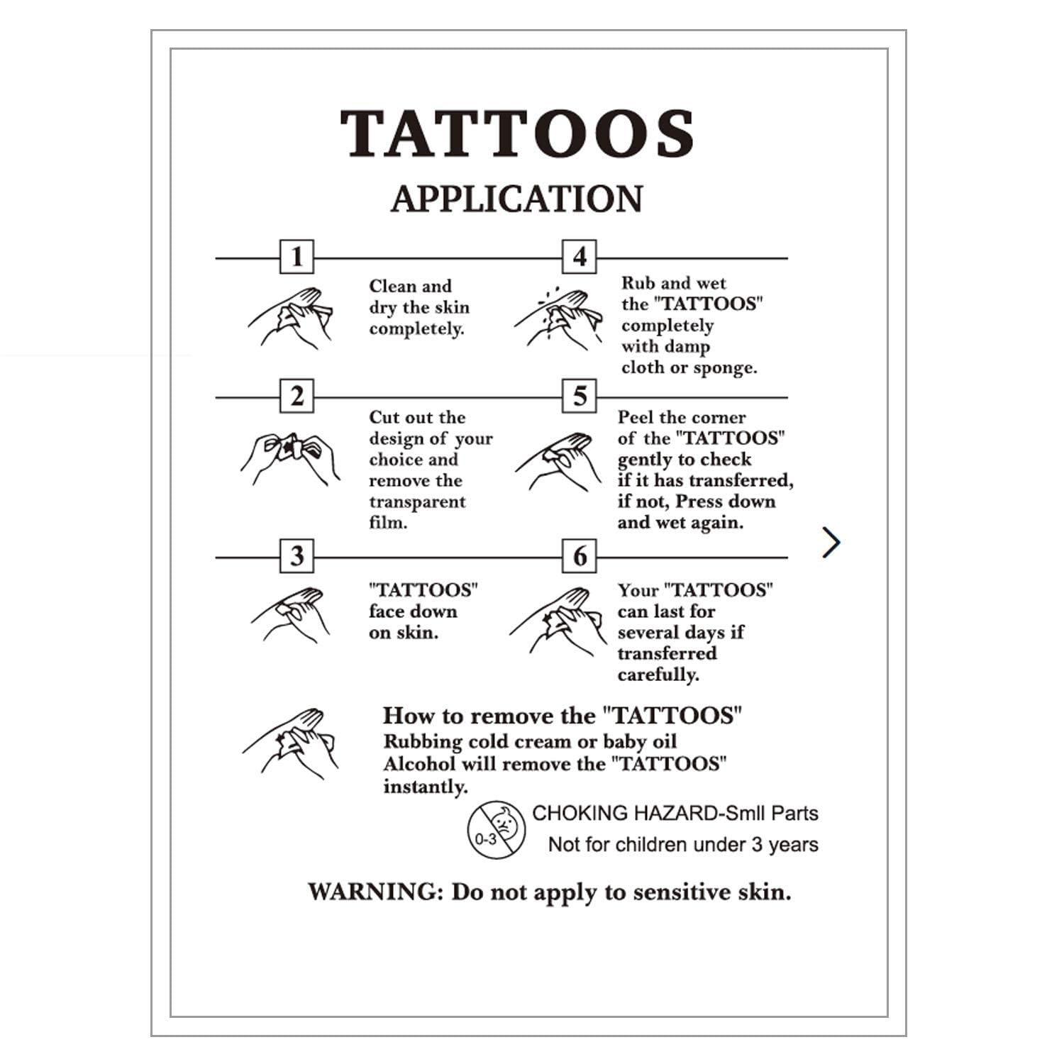 Dopetattoo Dopetattoo 6 Sheets Temporary Tattoo Dragonfly Tattoo Fake Tattoos Neck Arm Chest for Women Men Adults