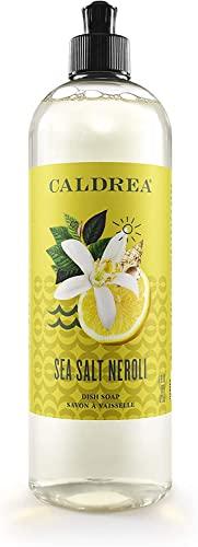 Caldrea Caldrea Dish Soap, Biodegradable Dishwashing Liquid made with Soap Bark and Aloe Vera, Sea Salt Neroli, 16 oz , 3 Pack